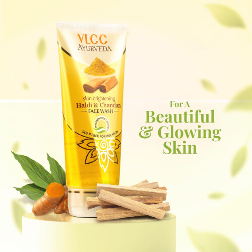 VLCC Αγιουρβέδα Λάμψη Δέρματος Haldi and Chandan Facewash - 100ml 1
