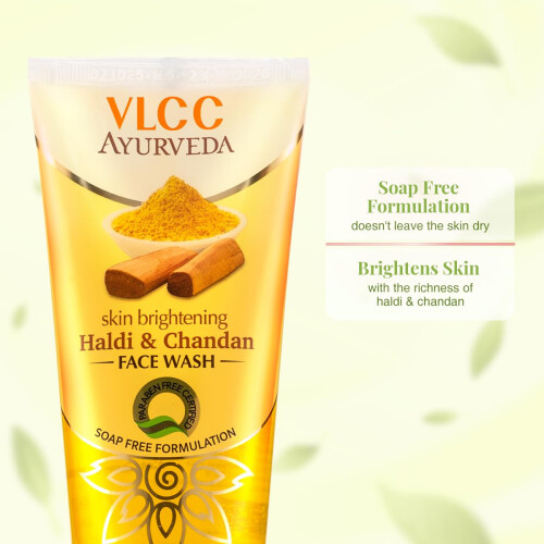 VLCC Αγιουρβέδα Λάμψη Δέρματος Haldi and Chandan Facewash - 100ml 2