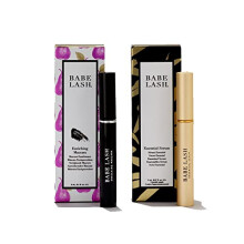 Babe Lash Mascara per ciglia con siero rinforzante per ciglia e sopracciglia folte e dall'aspetto pi    sano - Pacchetto Dynamic Duo - Siero essenz