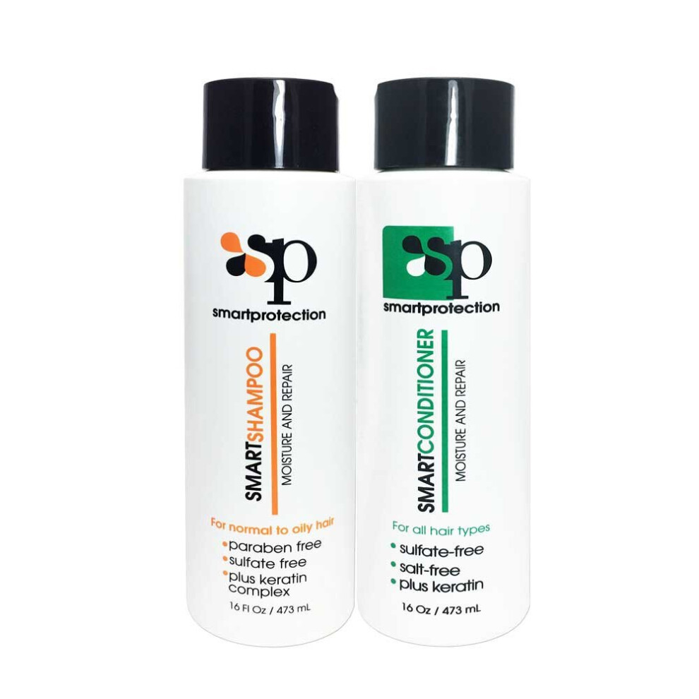 Kef Moisture Shampoo And Conditioner Sulfate & Paraben Free 16Oz For Keratin Treated Hair By Smart Protection