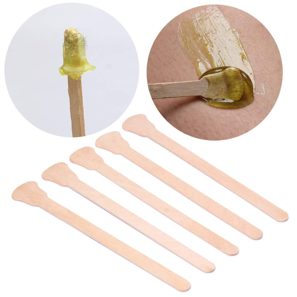 Fodattm Cream 100Pcs Wood Wax Applicator Sticks Spatulas For Eyebrow Nose Hair Removal Ice And Mask Sticks Applicator