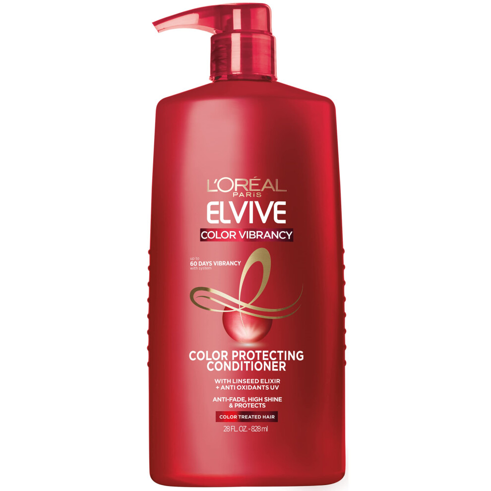 New L’oréal Paris L'oreal Paris Elvive Color Vibrancy Protecting Conditioner For Color Treated Hair Conditioner With Linseed Elixir And Anti-Oxidants For Anti-Fade 071249358214