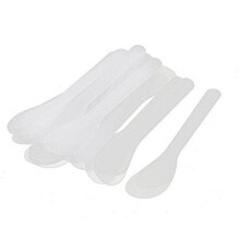 24PCS 13cm 5.2"""" Plastic Spatulas Spoon Makeup Cosmetic Mask Tip Spatula Skin Care Facial Cream Scoop For DIY Mixing Sampling Beauty Tool (White)