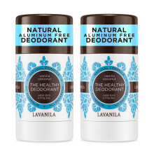 Lavanila Natural Aluminum Free Deodorant 2-Pack, Vanilla Coconut - The Healthy Deodorant for Men and Women, Solid Stick (2 Ounce Each), Vegan