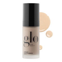 Glo Skin Beauty Lichtgevende vloeibare minerale foundationmake-up met SPF 18 (linnen) - Verbetert een ongelijkmatige teint Verzacht en corrigeert onv