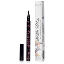 Seraphine Botanicals Waterproof Liquid Eye Liner - Long Lasting Liner Pen Brush Ultra Fine Tip Eye Gel Pigmented Makeup Black Smudge Resistant (Liquid