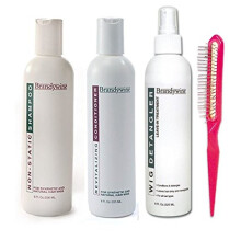 Brandywine synthetische en menselijke haarverzorgingsproducten (8oz Shamp Cond en Leave-In Detangler)