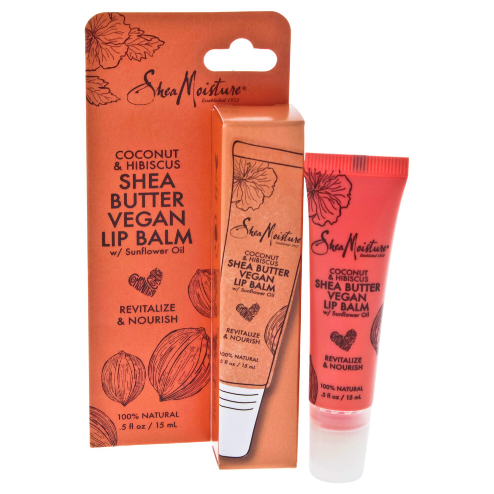 Shea Moisture Coconut & Hibiscus Butter Lip Balm Care for Unisex  0.5 Ounce