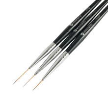 Winstonia Striping Nail Art Brushes for Long Lines  Details  Fine Designs. 3 pcs Striper Brushes with Caps - AMAZING TRIO