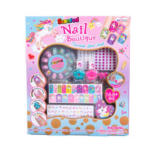 Hot Focus Scented Nail Boutique - Kit per nail art a forma di unicorno da 168 pezzi, include unghie finte, toppe per unghie, adesivi per unghie,