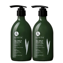 Luseta Shampoo und Conditioner Set mit Teebaum- und Arganöl für fettiges Haar, 2x16