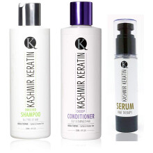 Kashmir Keratine 8oz Haarverzorgingsset (8oz Shamp/8oz Deep Cond 1.69oz Serum)