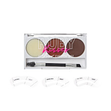 Ruby Kisses Go Brow Eyebrow Kit Dual Shade Powder & Wax inkluderer 3 stencils Perfect til formning og definerende naturlig brow Sook Ideal til sp