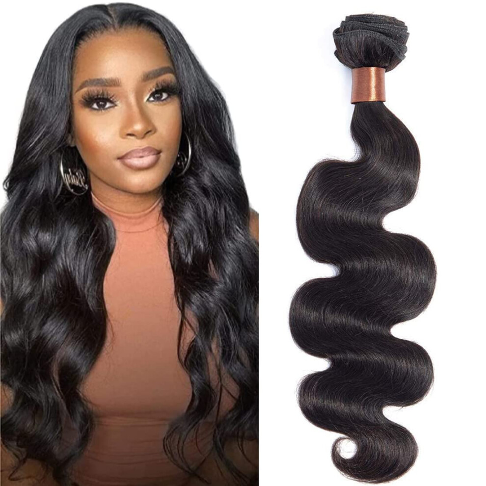 Angie Queen Hair Brazilian Body Wave One Bundle 22 Inch 100G Natural Black Color 100% Unprocessed Brazilian Virgin Human Hair Weave Body Wave Weft Can