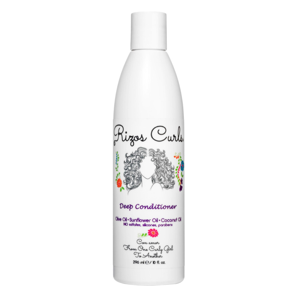 Rizos Curls Deep Conditioner Strengthens & Moisturizes Hair While Controlling Frizz Add Softness And Manageability With Coconut Oil Sunflower Oil &