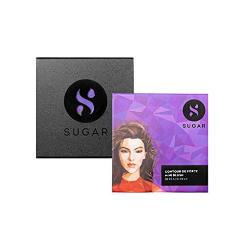 Sugar Cosmetics Contour De Force Mini Blush01 Peach Peak (Απαλό Ροζ Ροζ) Μακράς Διάρκειας Σύνθεση Ελαφριά 1