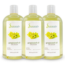 DRUIVENZAADOLIE Koudgeperst Ongeraffineerd | 100% natuurlijk Verkrijgbaar in bulk | Drager voor etherische oli? Gezichtshuid Haar Moisturizer Zeep ma