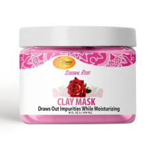 SPA REDI - Clay Mask  Sensual Rose  16 Oz - Pedicure  Body Deep Cleansing  Detoxifying  Hydrating - Natural Bentonite Clay  Infused with  Amino Acids