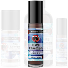WagsMarket - Nag Champa parfumeolie fra 0,33 oz Roll On til 4 oz glasflaske (0,33 oz Roll On)