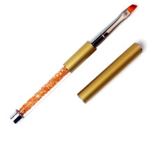 WOKOTO Pinceles de Uñas Planos para Arte, Mango Acrílico, Herramienta de Salón