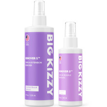 Big Kizzy Tape in Extension Remover (8oz) & Tape Ins Residue Remover (4oz)  Big Kizzy Remover 1 + Remover 2 - Fastest Two Step System to Remove Tape i