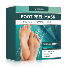 Dermora Foot Peel Mask - 2 stuks reguliere huid-exfoli?ende voetmaskers voor droge, gebarsten voeten Eelt Dode huidverwijderaar - Voetenpeelingmasker