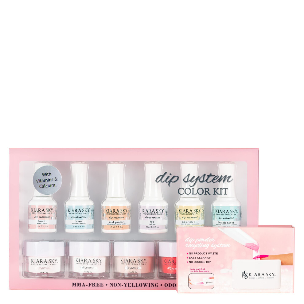 Kiara Sky Dipping Powders Essentials Kit. Complete And Easy-To-Use Powder Manicure Dipping Kit.