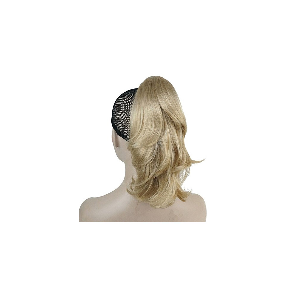 Lydell 12"""" Dual Use Glattes, Gelocktes Clip-In-Pferdeschwanz-Haarverl Ngerungs-Synthetikhaarteil 125 G Mit Kiefer-/Krallenclip (26 Blond)-image