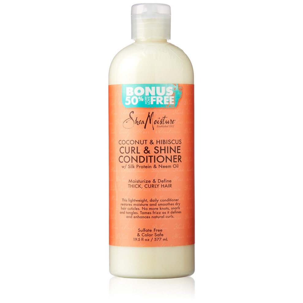 Shea Moisture Coconut & Hibiscus Curl & Shine Conditioner 19.5 Fl Oz