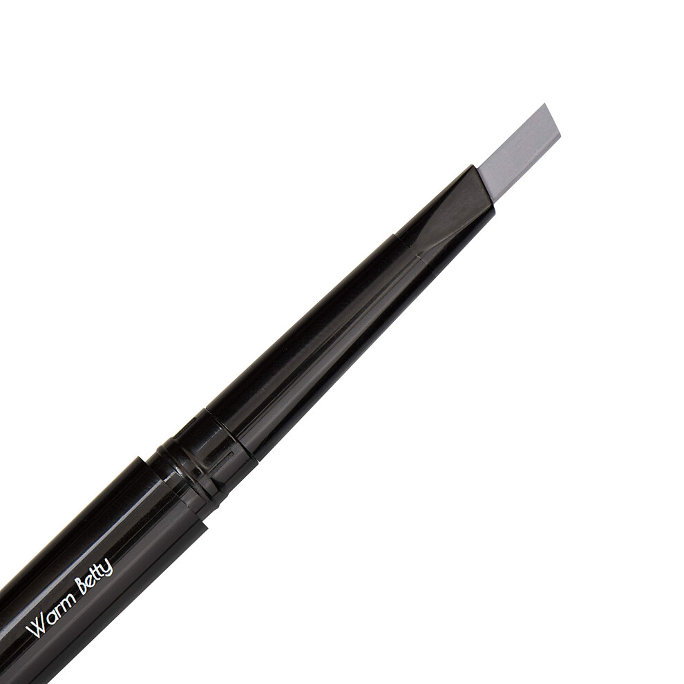 Eye Embrace Warm Betty: Light Gray Eyebrow Pencil - Waterproof Double-Ended Automatic Angled Tip & Spoolie Brush Cruelty-Free