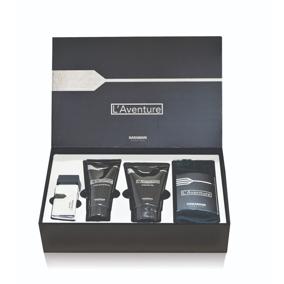 Al Harmain L'aventure Men 3 Piece Hard Box Set  9.33 Ounce