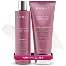 MONAT Smoothing Anti-Frizz Set - Natural Frizz Ease Shampoo & Frizz Dismiss Conditioner for Lightweight Frizz Control and Smooth Shiny Hair