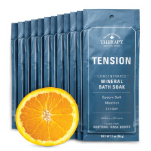 Village Naturals Therapie Tension Mineralbad, Zedern-Zitrus-Duft, 2 Oz, 12er Pack