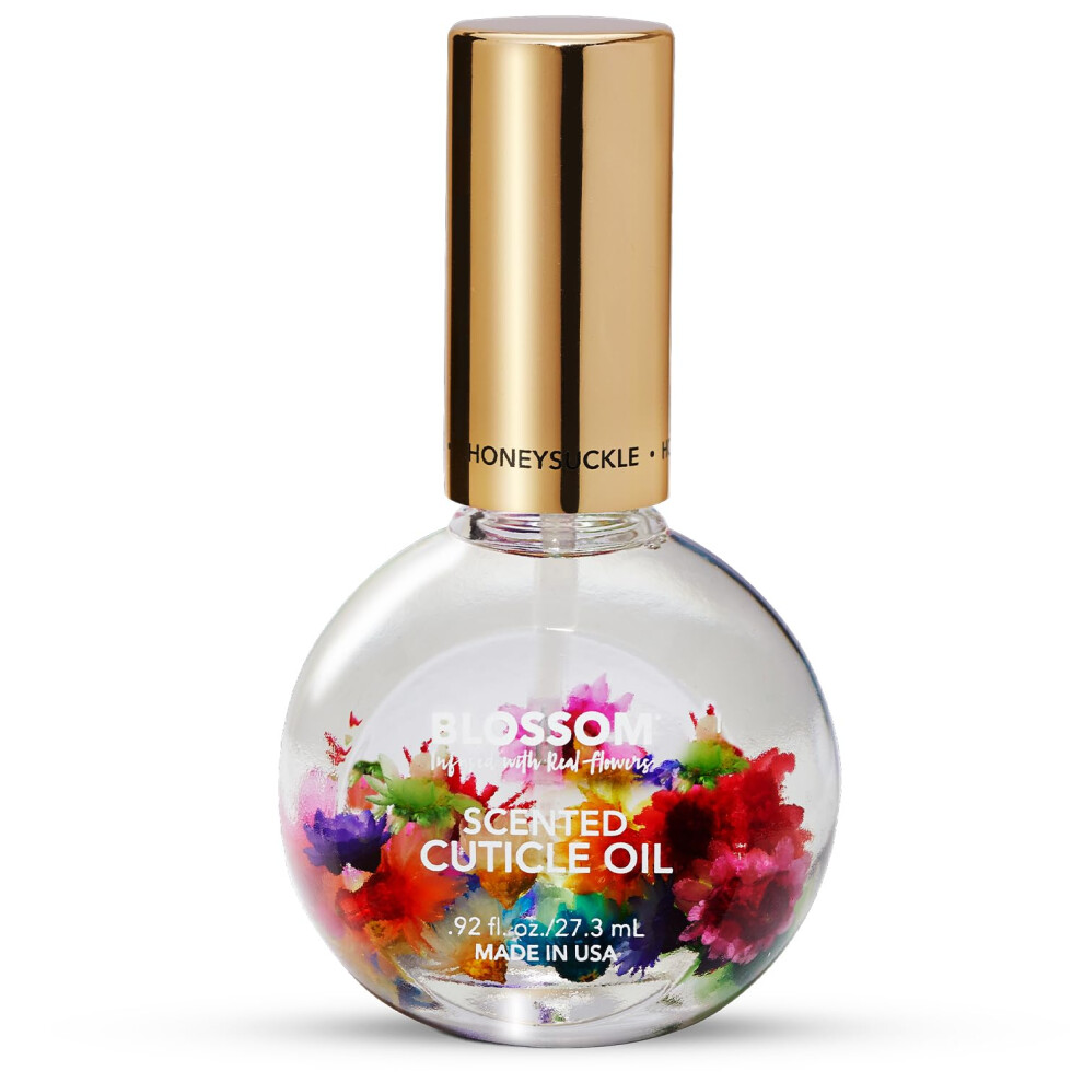 Kvet Blossom Hydrating Moisturizing Strengthening Scented Cuticle Oil Infused With Real Flowers Made In Usa 0.92 Fl. Oz Honeysuckle
