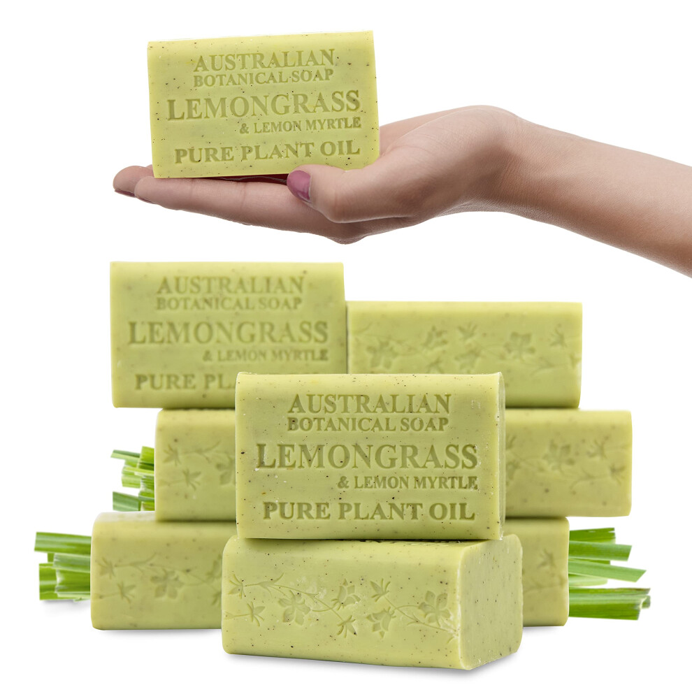 Australian Botanical Soap 6.6 Oz Lemongrass And Lemon Myrtle Triple Milled Bars Made With A Natural Soap Base And Enriched With Organic Shea Butter P