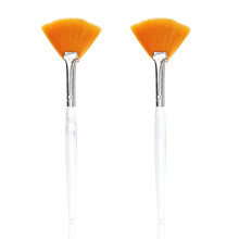 Soft 'N Style Ansigtsb?rster Fan Mask Pensel Bl?de Makeup B?rster Maske Applikator B?rster V?rkt?j Kosmetiske v?rkt?jer til Peel Mask Maske Appli