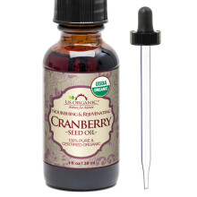 US Organic Cranberry Seed Oil, USDA Bio, 100% rein, kaltgepresst, unraffiniert im Glasflasche mit Pipette