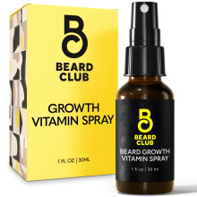 The Beard Club Spray vitaminico alla biotina per la crescita dei peli del viso - Formula naturale per una barba pi? folta e folta Facile da usare