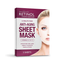 Retinol Anti-Aging Sheet Mask - Hydrating Vitamin-Enriched 15 Minute Treatment With Collagen Firms Face - Exfoliates for Improvement In Tone & Minimi