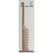 Krest Bone 10 Inch Space Teeth Rattail Comb. Professional comb. Heat Resistant Comb. Styling Combs. Detangle Sectioning Comb.