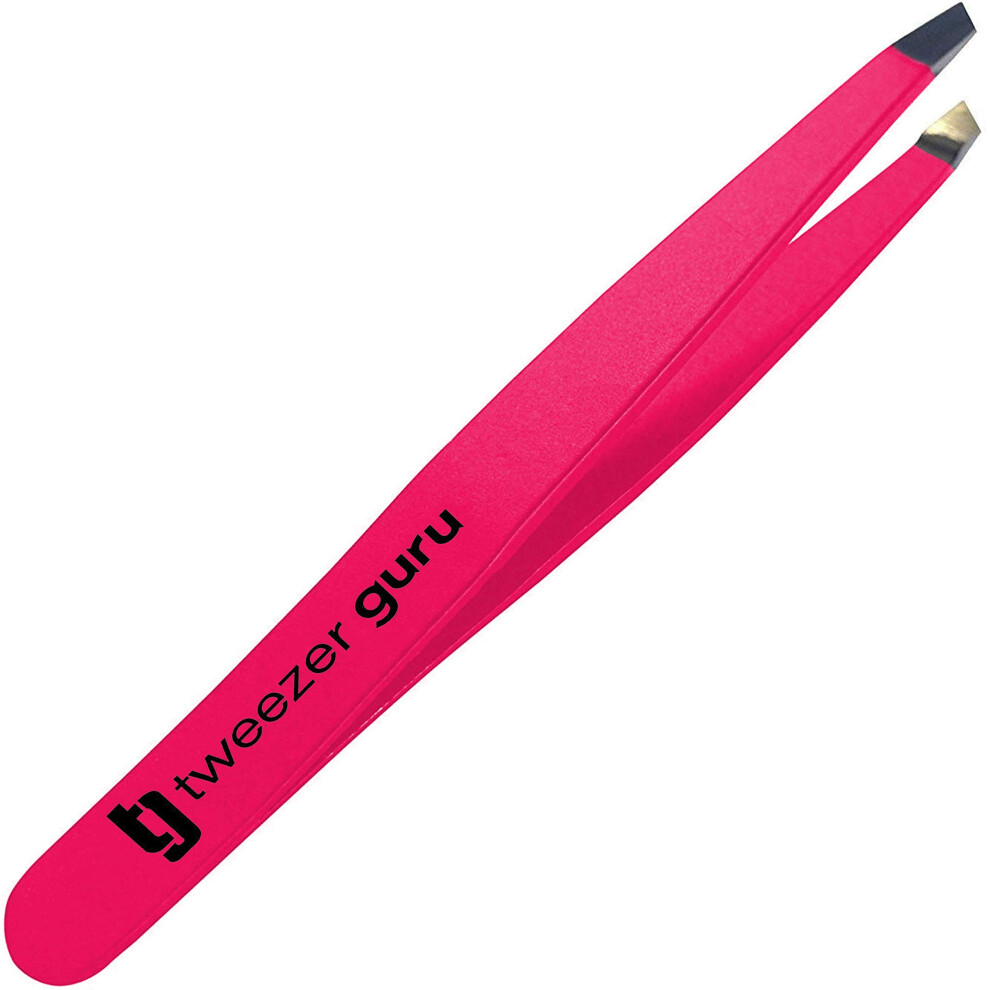Pinsettien Guru Tweezer Guru Tweezers For Women - Slant Pointed Precision Tweezers For Eyebrows & Ingrown Hair Removal - Blackhead And Splinter Tweezer With Sharp Nee
