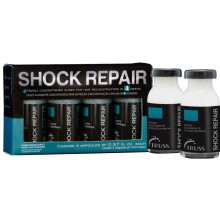 TRUSS Shock Repair - Damaged Hair Treatment Serum for Weekly Reconstruction + Ongoing Hair Repair - With Highly Concentrated Ampoules for Prime Hydra