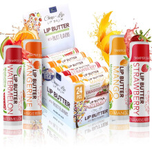 CHAP-LIP Original Lip Balm Bulk med Fruktsmaker, Kokosolja och Kakaosmör - Presentset för Män och Kvinnor