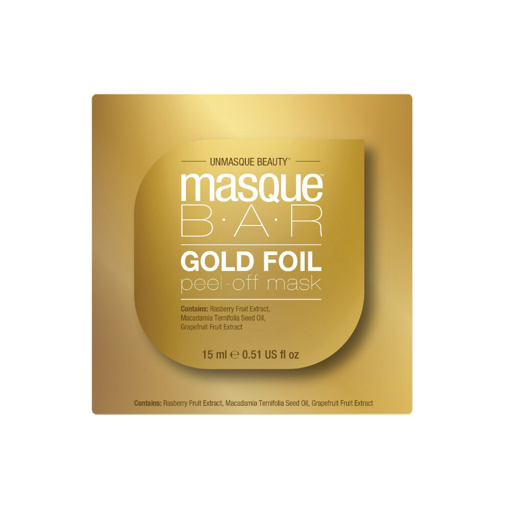 Masque Bar Gold Foil Peel Off Mask - Pod - 0.51 Fluid Ounce