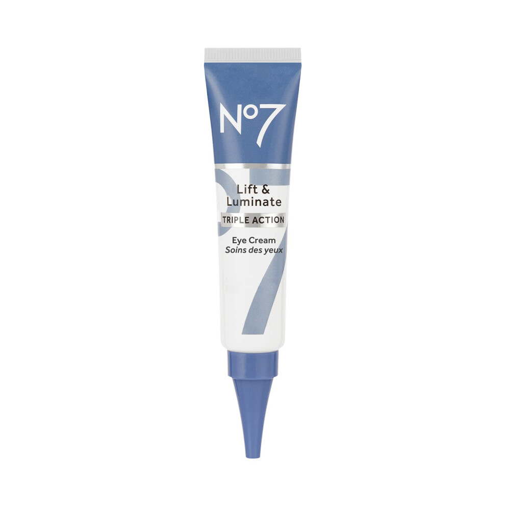 No7 Lift & Luminate Triple Action Eye Cream - Anti-Aging Under Eye Cream for Dark Circles  Puffiness & Wrinkles - Formulated with Vitamin C to Brighte