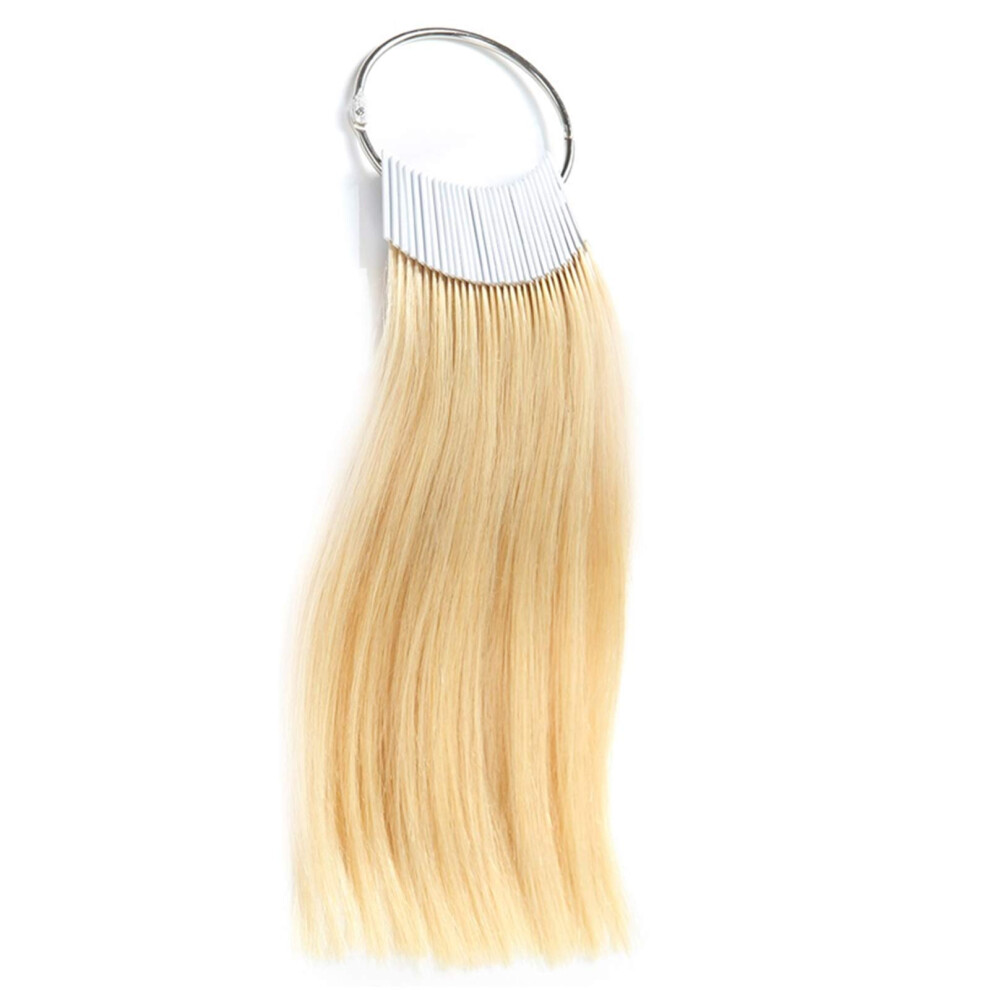 Rinboool Hair Swatches For Testing Color Light Blonde 613 Tone Level 9 Real Natural Remy Human Hair 30 Strands Per Pack 8 Inches