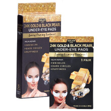 AZURE 24K Gold & Black Pearl Luxury Firming Under Eye Pads - Moisturizing & Restoring Eye Mask Patches - Reduces Fine Lines Wrinkles Dark Circl