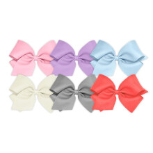 Wee Ones -tytt jen 6-osainen rusettisarja, yksiv rist grosgrain-kuviota, erilaisia rusetteja, WeeStay-hiusklipsi, jossa liukumaton hiuspinni, Ki