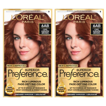 L'Oreal Paris Superior Preference Luminous Permanent Hårfärg, Chic Auburn Brown 6AB, 1 Hårfärg