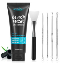 POP MODERN.C Blackhead Remover Mask Bamboo Charcoal Peel Off Mask Skin Care Face Mask 3-in-1 Kit Pimple & Deep Cleansing Black Facial Mask Shrink Por